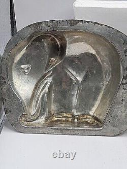 Vintage Elephant Metal Hinged Rare Medium Animal African Chocolate Mold