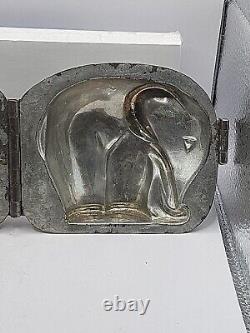 Vintage Elephant Metal Hinged Rare Medium Animal African Chocolate Mold