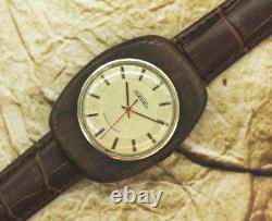 Vintage Exclusive Watch Raketa 19j 2609 Wooden Case Watch USSR Men's Rare Watch