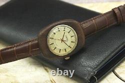 Vintage Exclusive Watch Raketa 19j 2609 Wooden Case Watch USSR Men's Rare Watch