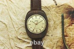 Vintage Exclusive Watch Raketa 19j 2609 Wooden Case Watch USSR Men's Rare Watch