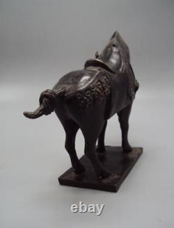 Vintage Figurine Horse Rare Metal Spiatr Coppering Old Soviet Engraved Animal