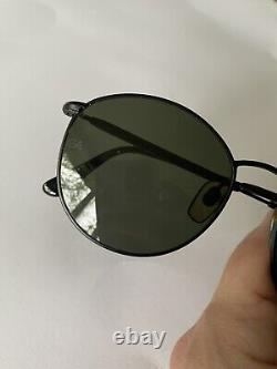 Vintage Giorgio Armani 627 706 140 Large Black Sunglasses Italy Rare Metal/Glass