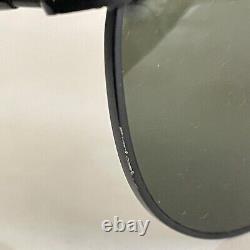 Vintage Giorgio Armani 627 706 140 Large Black Sunglasses Italy Rare Metal/Glass
