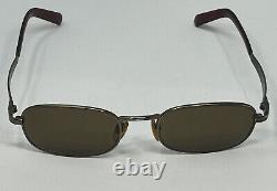 Vintage Giorgio Armani 671 1029 Small Brown Sunglasses Italy Rare Metal/Glass