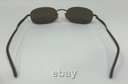 Vintage Giorgio Armani 671 1029 Small Brown Sunglasses Italy Rare Metal/Glass