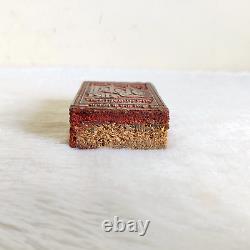 Vintage Gunjan Chai Tea Advertisement Rare Metal Wooden Printing Stamp Seal 17