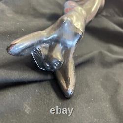 Vintage HOOD ORNAMENT Laliques VITESS Goddess Metal Style Rare Mascot Art De