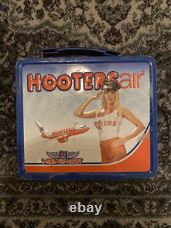 Vintage HOOTERS AIR Metal Tin Lunchbox With Thermos Rare