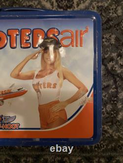 Vintage HOOTERS AIR Metal Tin Lunchbox With Thermos Rare