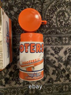 Vintage HOOTERS AIR Metal Tin Lunchbox With Thermos Rare
