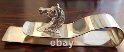Vintage Hermès Paperweight Silver Metal Horse Head France Marked Rare Old 20th