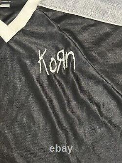 Vintage Korn Embroidered Jersey Giant Tag Size XL RARE Nu Metal Rock Band