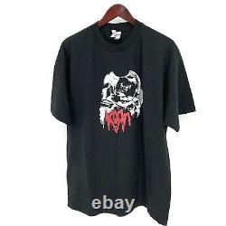 Vintage Korn Panther Skull T Shirt Double Sided size XL RARE Metal