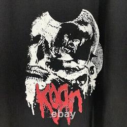 Vintage Korn Panther Skull T Shirt Double Sided size XL RARE Metal