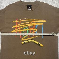 Vintage Korn Yellow 2001 T Shirt Mens Size L Large Nu Metal Band Tee Brown RARE