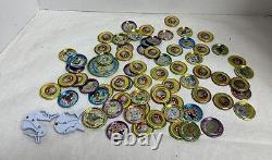 Vintage Lot of RARE Metal Pokemon Metallic Pogs Tazos Coin Game Pieces