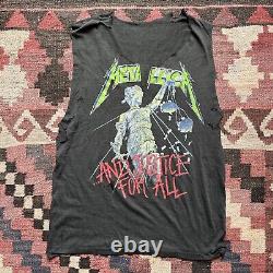 Vintage METALLICA And Justice For All 1988-1989 Tour Shirt THRASHED Metal Rare