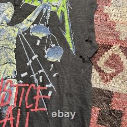 Vintage METALLICA And Justice For All 1988-1989 Tour Shirt THRASHED Metal Rare