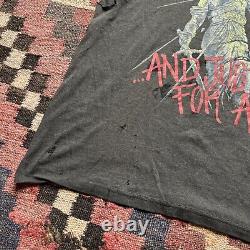 Vintage METALLICA And Justice For All 1988-1989 Tour Shirt THRASHED Metal Rare