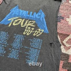 Vintage METALLICA And Justice For All 1988-1989 Tour Shirt THRASHED Metal Rare