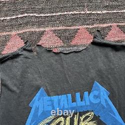 Vintage METALLICA And Justice For All 1988-1989 Tour Shirt THRASHED Metal Rare