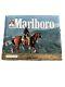 Vintage Marlboro Man Cowboy Metal Tin Tacker Sign Cigarettes Horse Rare