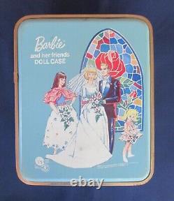 Vintage Mattel 1958 Barbie Doll Trunk Blue Metal Tin Rare HTF