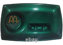 Vintage McDONALD'S Green Metal ASHTRAY Bristol Connecticut RARE Advertising