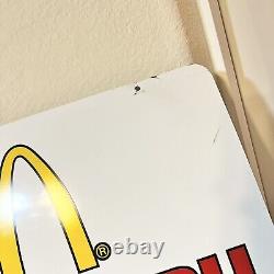 Vintage McDonald's Logo Original Rare Drive Thru Sign 24 X 17.5 Metal Tin