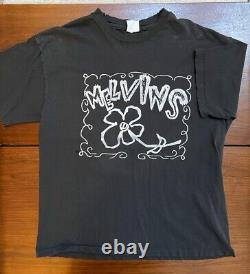 Vintage Melvins Black XL T-shirt DISTRESSED Flower Single Stitch Nirvana Rare