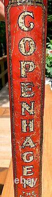 Vintage Metal Copenhagen Snuff Chew Tobacco Can Metal Dispenser Sign Rare one