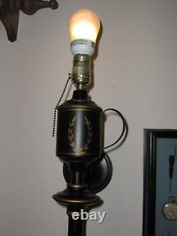 Vintage Metal Tole Wall Lamp RARE