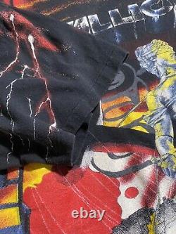 Vintage Metallica All Over Print T Shirt Rare Size XL Brockum