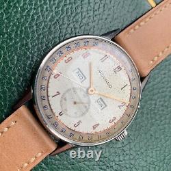 Vintage Movado Ref. 14806 Triple Calendar 36mm Oversized Case Wristwatch Rare