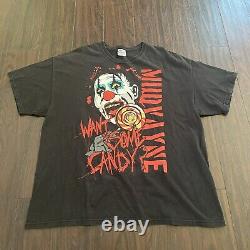 Vintage Mudvayne Heavy Metal Band T-Shirt Black Size 2XL Punk Grunge Rare Clown