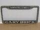 Vintage North Hollywood Gary Buick License Plate Frame Embossed Rare Metal Ca