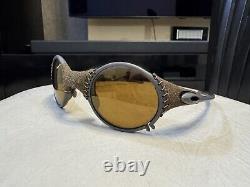 Vintage OAKLEY MARS Serialized Leather X-Metal Sunglasses Iridium Lenses RARE