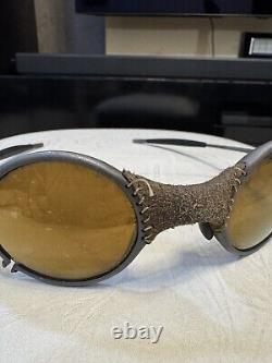 Vintage OAKLEY MARS Serialized Leather X-Metal Sunglasses Iridium Lenses RARE
