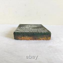 Vintage Ohm Chai Tea Advertising Rare Metal Wooden Printing Stamp Seal Dye 15