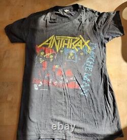 Vintage Original 80s Anthrax I'm The Man rare tour t shirt thrash metal