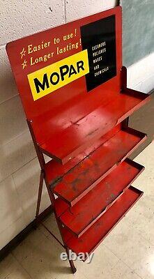 Vintage Original Mopar Metal Standing Display Chrysler Plymouth Dodge Sign Rare