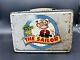 Vintage Popeye Metal Lunchbox No Thermos Rare Silver Displays Great