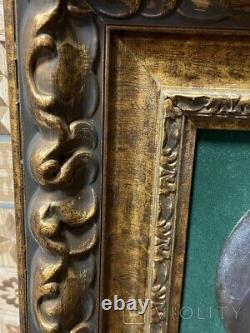 Vintage Pair Bas-Reliefs Jesus Marry Frames Metal Wood Christian Rare Old 20th