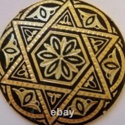 Vintage Pendant Star of David Jewish Jewel Soviet Metal Grooves Rare Old 20th