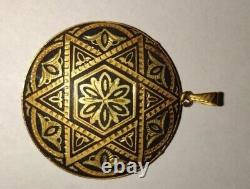 Vintage Pendant Star of David Jewish Jewel Soviet Metal Grooves Rare Old 20th