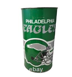 Vintage Philadelphia Eagles Metal Trash Can 19 1991 Extremely Rare HTF