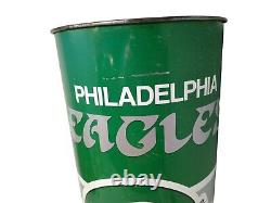 Vintage Philadelphia Eagles Metal Trash Can 19 1991 Extremely Rare HTF