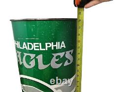 Vintage Philadelphia Eagles Metal Trash Can 19 1991 Extremely Rare HTF