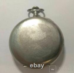 Vintage Pocket Watch Mechanical Open Face Rare 24 Dial Old Metal Mark Rare19th